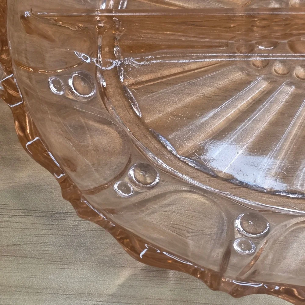 Anchor Hocking Pink Depression Glass Oyster & Pearl 12